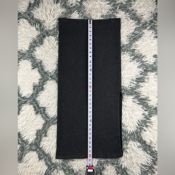 Fabletics Women’s Cloud Seamless High Waisted Midi Pencil Skirt Black Heather XL - Picture 5 of 13